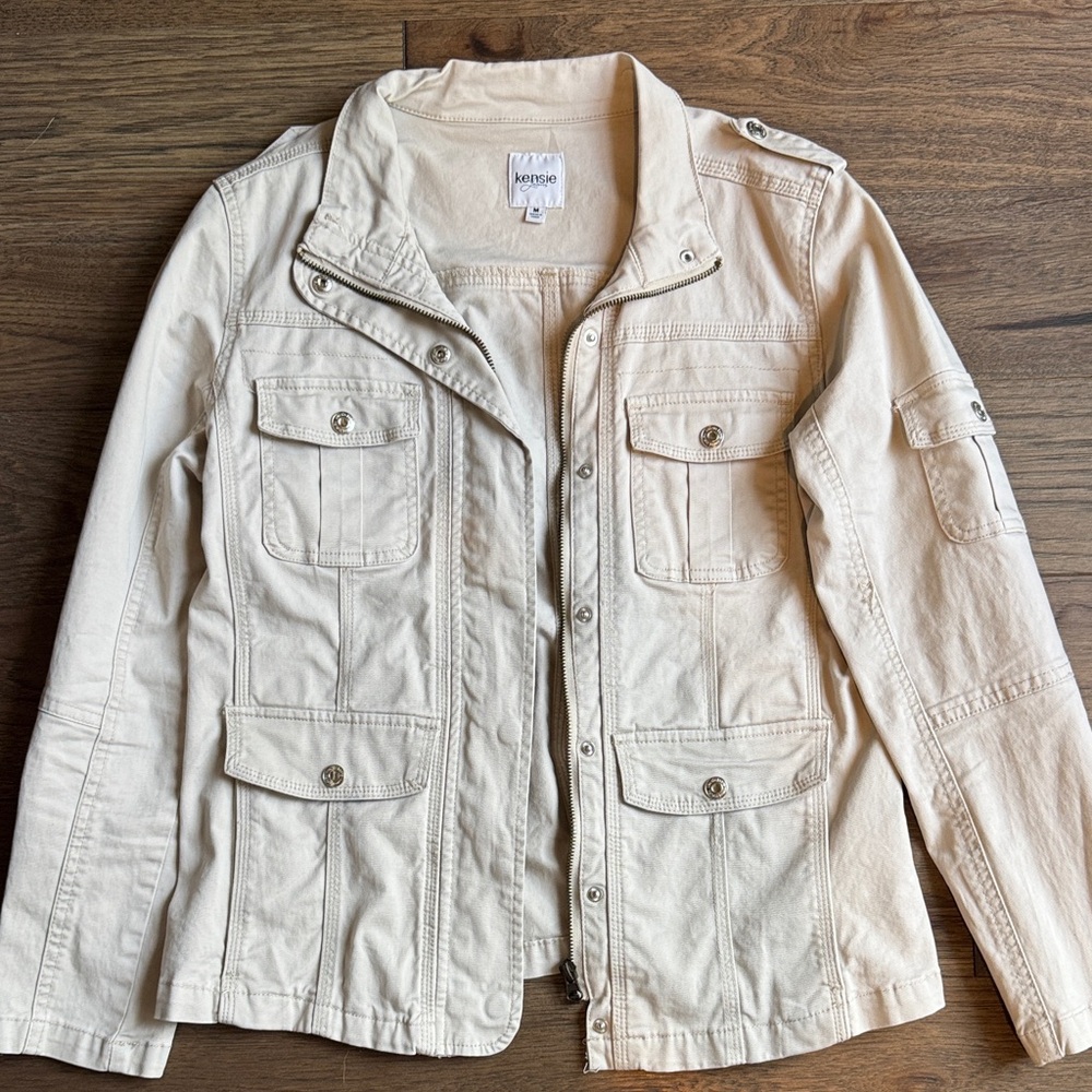 Kensie Off-White Utility Jacket